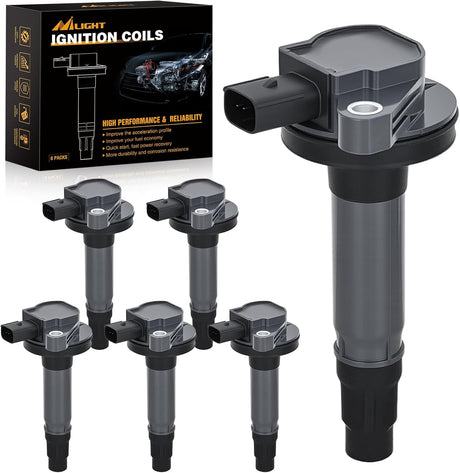 Ignition Coil Pack Fit for Ford Edge Explorer F150 Flex Taurus Lincoln MKS MKT MKZ Mazda 6 CX-9 Mercury Sable 3.5L 3.7L V6 2007 2008 2009 2010 2011-2016 OE# UF553 DG520 Ignition Coils Set of 6