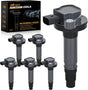 Ignition Coil Pack Fit for Ford Edge Explorer F150 Flex Taurus Lincoln MKS MKT MKZ Mazda 6 CX-9 Mercury Sable 3.5L 3.7L V6 2007 2008 2009 2010 2011-2016 OE# UF553 DG520 Ignition Coils Set of 6