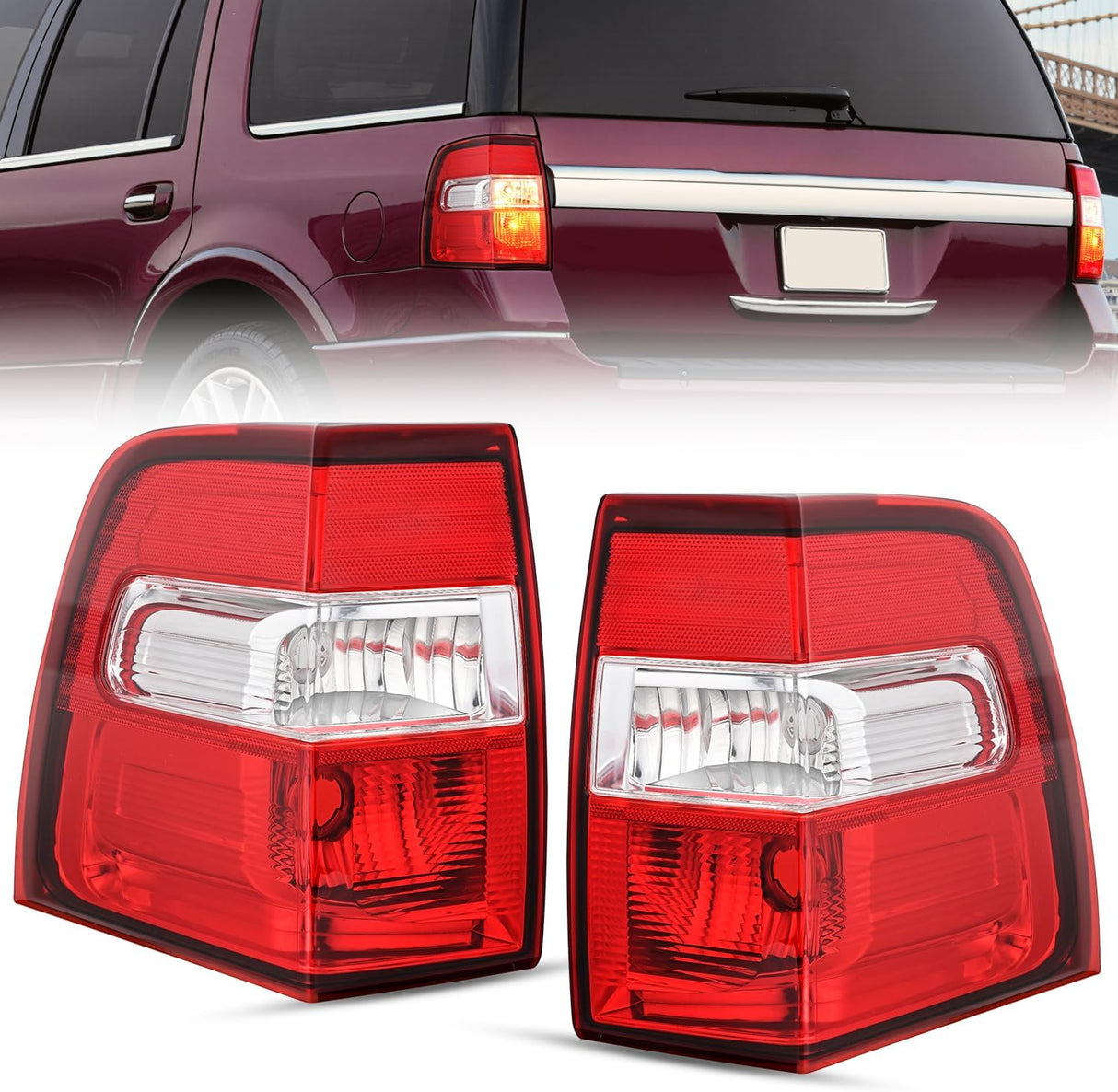 Taillight Assembly for 2007-2017 Ford Expedition Pair | Fits 2007 2008 2009 2010 2011 2012 2013 2014 2015 2016 2017 Ford Expedition OE Style Rear Tail Light Replacement