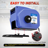 Boat Trailer Winch 3500 lbs Portable Electric Boat Winches 12 V DC Marine Winch with Synthetic Rope Remote Control Hand Crank Power-in Freewheel Waterproof Winch for Boat Trailer Towing, Blue