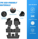 TPE Floor Mats for TX TX350 TX500h TX550h+ 2024 2025 2026 All Weather Custom Fit Heavy Duty Floor Liners