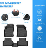 TPE Floor Mats for Volkswagen VW Golf GTI Golf R 2022 2023 2024 2025, All Weather Custom Fit Heavy Duty Floor Liners