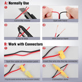 12AWG 50FT Copper Clad Aluminum Wire 12-2 Gauge Red Black CCA Electrical Cable 2 Conductor Parallel 12V 24V DC Flexible Extension Cords Nilight