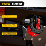 2 Pack 3/4 Inch D-Ring Separate Shackle 45,000 Lbs Break Strength | Includes 7/8 Inch Lock Pin, Isolators and Washers Off Road Recovery, for Tow Strap Winch Truck Vehicle Black&Red