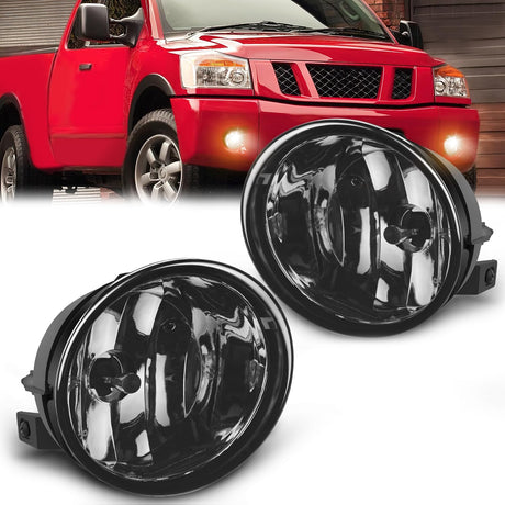 2005-2007 Nissan Armada 2004-2015 Titan Fog Light Assembly Smoke Lens 880 Bulbs Nilight