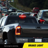 Third Brake Light High Mount 3rd Brake Stop Reverse Cargo LED Lights Red Shell Compatible with Chevy Silverado GMC Sierra 1500 2500 3500HD 2014 2015 2016 2017 2018 Pickup Truck