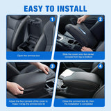 Center Console Cover for Subaru Crosstrek Impreza 2017-2023 Armrest | Premium Nappa Leather Armrest Cover for Car Waterproof Center Console Pad Protector Anti-Scratch Arm Rest Box Cover, Black