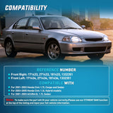 Front Struts Shocks Complete Assembly Kit Compatible with Honda Civic Acura EL 2001 2002 2003 2004 2005, Front Shock Absorber Strut Coil Spring Assembly Pair Replaces OE# 171433 171434, 2PCS