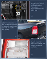 Taillight Assembly Compatible with 2019 2020 2021 2022 2023 Dodge Ram 1500 Tail Light Replacement OE Style Driver Side with Bulbs