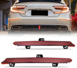 Rear Bumper Tail Light Compatible with 2018 2019 2020 2021 2022 Honda Accord 10th Red Lens LED Reflector Rear Bumper Lamps Brake Turn Signal Sequential Flashing Driving Taillights Replacement