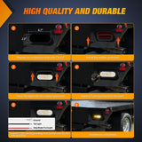 Strobe Lights 2PCS 6Inch Oval 24LED Amber White Warning | Recessed Rubber Grommet IP67 Waterproof Marker Clearance Road Flare Emergency Lights for Trailer Truck Pickup Camper RV Boat