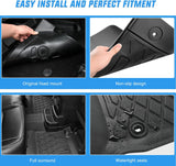 TPE Floor Mats for Chevy Bolt EV 2017 2018 2019 2020 2021 2022 2023, All Weather Custom Fit Heavy Duty Floor Liners