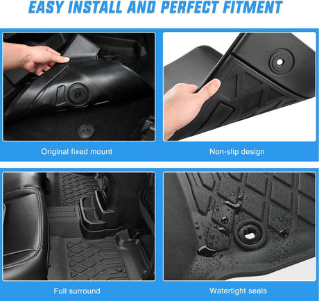 TPE Floor Mats for Subaru Crosstrek XV Crosstrek 2013 2014 2015 2016 2017, All Weather Custom Fit Heavy Duty Floor Liners