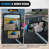 Towing Mirrors Turn Signal Puddle Lights Power Heated Adjustable Glass Manual Telescoping Folding Compatible With 1999-2007 Ford F250 F350 F450 F550 Super Duty