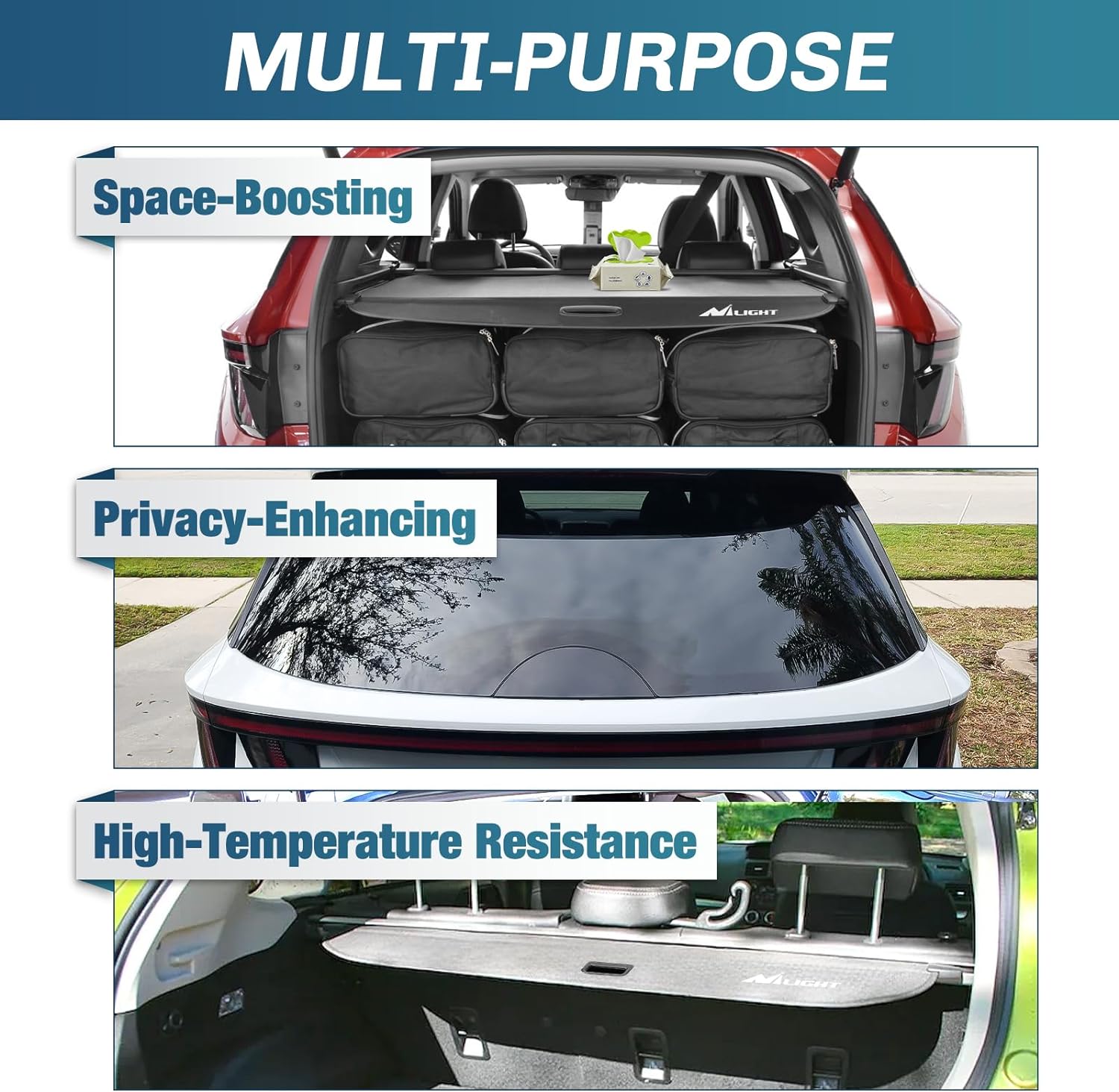 2021-2024 Hyundai Tucson Retractable Trunk Cargo Cover Nilight
