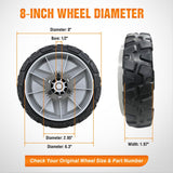 Lawn Mower Drive Wheels Replacement 8 Inch 580365301 593198101 Assembly, Lawnmower Wheels Compatible with Husqvarna HU700 HU800 HU625 HU775, Craftsman GCV-160 and More, 2-Pack