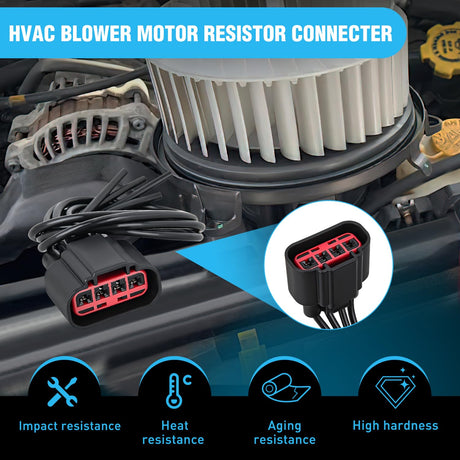 HVAC Blower Motor Resistor Connector Fit for Ford Expedition Explorer F-150 2004-2018, Lincoln Mark Lt Navigator, Mercury Montego 2005 2006 2007, Replaces WPT688, 3U2Z14S411ZEA