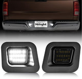 License Plate Lights Compatible with 2003 2004 2005 2006 2007 2008 2009 2010 2011 2012 2013 2014 2015 2016 2017 2018 Dodge Ram with Smoke Lens Black housing 6000K White 2PCS Pack