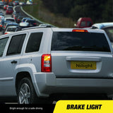 Third Brake Light Tail High Mount 3rd Stop Lights Red Lens Compatible with Jeep Patriot 2007 2008 2009 2010 2011 2012 2013 2014 2015 2016 2017 Van SUV Rear Center Cab Lamp