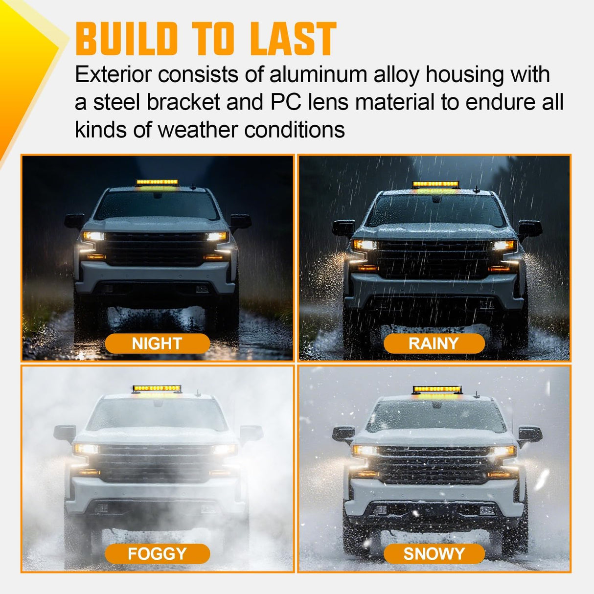 12LED Wireless Emergency Strobe Light Amber 14 Inch Magnetic Mount Mini Light Bar 12V Rooftop Powered Hazard Warning Flashing Lights for Car Truck Trailer Snow Plow Construction Vehicles