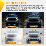 12LED Wireless Emergency Strobe Light Amber 14 Inch Magnetic Mount Mini Light Bar 12V Rooftop Powered Hazard Warning Flashing Lights for Car Truck Trailer Snow Plow Construction Vehicles