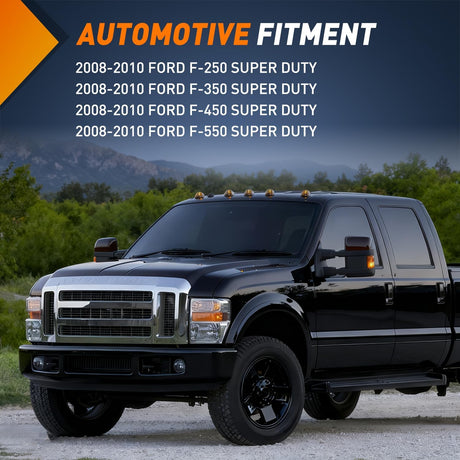 Fog Lights Assembly Compatible with 2008 2009 2010 FORD F-250 F-350 F-450 F-550 F250 F350 F450 F550 SUPER DUTY Clear Lens w/H10 12V 42W Bulbs