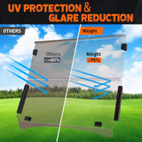 Golf Cart Windshield for Front Window Foldable UV Protection Compatible with Yamaha Drive G29 Gas or Electric Models 2007-2016 Tinted Polycarbonate (PC) Scratch and Impact Resistant