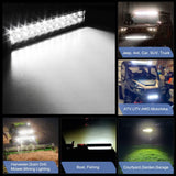 22 Inch 120W Spot Flood Combo Off Road Led Light Bar Work Light Driving Lamp with 16 AWG Wiring Harness Kit for Truck Jeep ATV SUV, White (Auto-701)