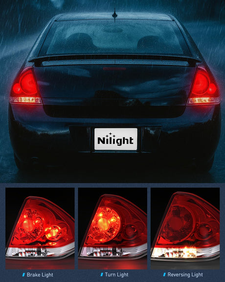 Taillight Assembly Compatible with 2006 2007 2008 2009 2010 2011 2012 2013 Chevy Impala 2014 2015 2016 Chevrolet Impala Limited Rear Tail Light Right Passenger Side