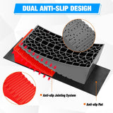 RV Leveler - 2 Pack Camper Leveling Blocks Ramp Support Dual Axles, Up to 35,000lbs, Fast RV Accessories Leveling System for Travel Trailer, Motorhome - Red