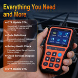 YM529 Smart Wireless OBD2 Scanner with Wireless Update - Professional Car Diagnostic Tool with 2.8 Inch IPS Screen - Auto Code Reader for Check Engine Light & Wireless Update, 1996-2026 Vehicles