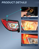 Taillight Assembly Compatible with 2013 2014 2015 2016 2017 Chevy Traverse Tail Light Replacement OE Style Driver Side with Bulbs