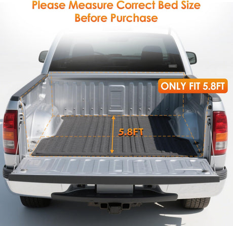 Soft Roll-Up Tonneau Cover Compatible with Chevy Silverado/GMC Sierra 1500 2004 2005 2006–5.8ft Truck Bed Cover