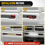 Hidden Bumper Mounting Brackets for 2009-2018 Dodge Ram 2500 3500 | Designed for 20 Inch Straight LED Light Bar,Heavy-Duty Steel,Front Lower Hidden Bumper Brackets