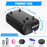 63Gal/240L Water Storage Bladder RV Potable Water Bladder Tank Camping 1000D PVC Foldable Collapsible Water Storage Containers for Truck Bed Carrier Garden Irrigation Emergency Water Use Black