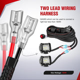 Wiring Harness Kit Nylon 16 AWG 2 Leads 12 V On Off Switch Power Relay Blade Fuse for LED Light Bar Off Road Lights on Cars Jeep Boat Trucks