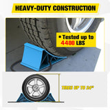 Wheel Chocks, Heavy Duty Wheel Stopper for Car, Truck, RV, Trailer, Caravan, Motorcycle, 8.7 Inch x 4.8 Inch x 4.2 Inch, 4-Pack(Blue)