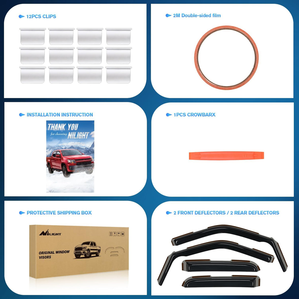 In-Channel Window Deflectors for Ford F150 Super Cab 2021–2026 & Ford Super Duty Super Cab 2023–2026, Reduce Wind Noise, Rain Guards for Daily Driving, Towing & Work Trucks, Smoke Tinted, 4PCS