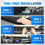 Dash Cover for Toyota Corolla 2014 2015 2016 2017 2018, Custom Fit Suede Dashboard Mat Non‑Slip Sunshade Glare Protector Interior Accessories Black