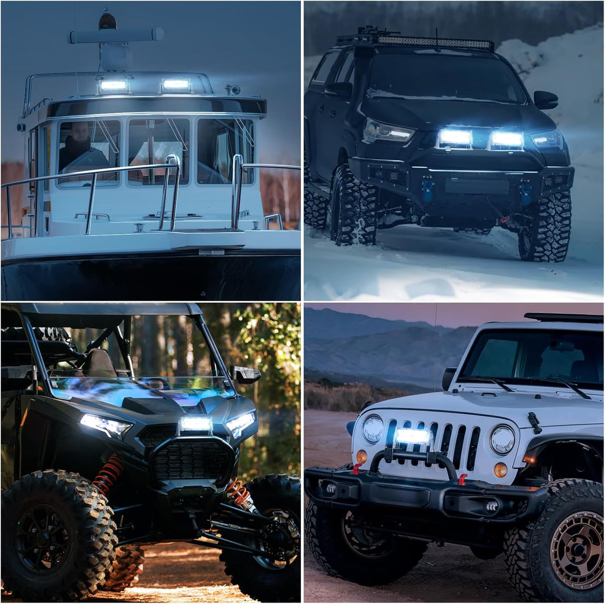 Marine LED Light Bar Navigation Lights 9.5 Inch White Spot Flood Combo Ponton Boat Deck Dock Lighting for Night Fishing T-top Stern Yacht Port Sailboat Trucks Tractors