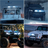 Marine LED Light Bar Navigation Lights 9.5 Inch White Spot Flood Combo Ponton Boat Deck Dock Lighting for Night Fishing T-top Stern Yacht Port Sailboat Trucks Tractors