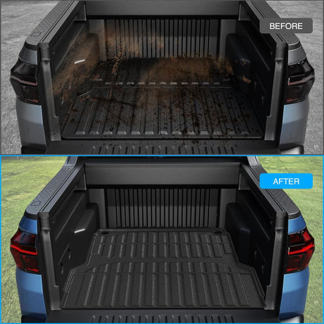Truck Bed Mat 4.3 FT for 22-25 Hyundai Santa Cruz, TPE Heavy-Duty Pick-up Bed Liner for Hyundai Santa Cruz 2022 2023 2024 2025, Anti-Slip Texture, All Weather Protection