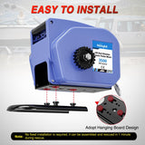 Boat Trailer Winch 3500 lbs Portable Electric Boat Winches 12 V DC Marine Winch with Steel Cable Remote Control & Hand Crank Power-in Freewheel Operat Waterproof Winch for Boat Trailer, Blue