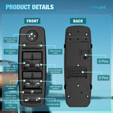 Driver Power Window Switch Replacement for 2008 2009 Chrysler/Dodge | for 2008 2009 Chrysler Town & Country /Dodge Grand Caravan 920-401 04602535AC 04602535AD 04602535AE 04602535AF 04602535AG