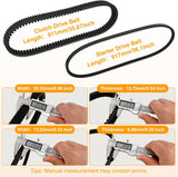 Golf Cart Drive Belt Clutch Drive Belt & Starter Generator Belts Kit for EZGO TXT RXV 2010-up with Kawasaki Engine Replaces OE Part 618630 606138 16548G1 Smooth Engagement Aramid Cord Rubber