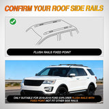 Roof Rack Cross Bars Fit for Ford Explorer 2016 2017 2018 2019 with Side Rails and Fixed Point, Adjustable Aluminum Car Crossbars for Cargo Carrier Luggage Bike Kayak Rooftop Tent Snowboard