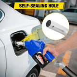 1 Inch NPT Fuel Nozzle with Fuel Hose Swivel, High Flow Auto Shut Off Gas Pump Transfer Refilling Nozzle with Adjustable Speed Padlock for Gasoline, Kerosene, Diesel