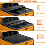 Truck Bed Tonneau Cover Hard Tri-fold Fits for 2022 2023 2024 2025 Ford Maverick-4.5ft