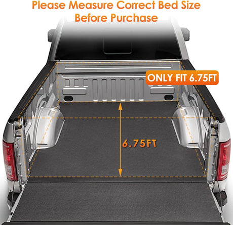 Truck Bed Tonneau Cover Soft Tri-fold Compatible with 1999-2024 Ford F250 F350 Super Duty-6.75ft 2013 2014 2015 2016 2017 2018 2019 2020 2021 2022 2023 2024