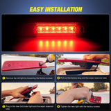 Third Brake Light Tail High Mount 3rd Stop Lights Red Lens Compatible with Jeep Grand Cherokee 2005 2006 2007 2008 2009 2010 Van SUV Rear Center Cab Lamp